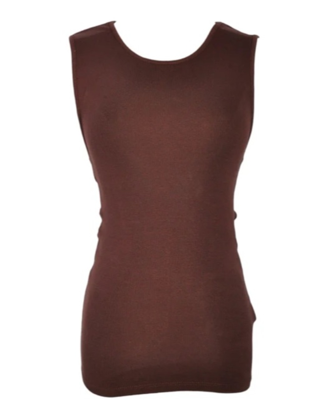 Zara Fitted Open Back Sleeveless Top - Brown